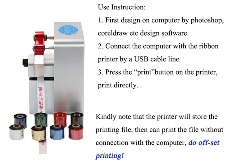 Roll to Roll Mini Digital Satin Ribbon Textile Printer with Aluminum Foil Xpress