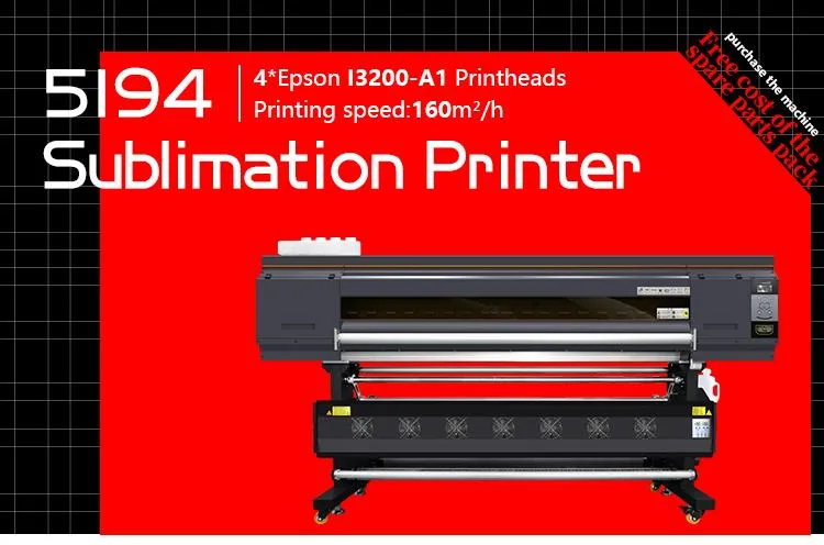 1.9mm Large Format Digital Sublimation Printer Fabric Textile Digital Inkjet Printing Machine on Stock