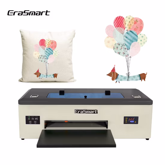 Erasmart Dtf ビニールデジタル印刷機ファブリックテキスタイルプリンター A3 Dtf プリンター T シャツ用ロール付き L1800 1390 Dx5