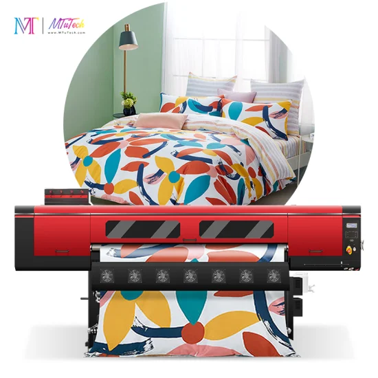 MT MTuTech 1.9 メートルデジタル繊維昇華衣類印刷機綿生地ホームテキスタイル I3200 プリントヘッド付き